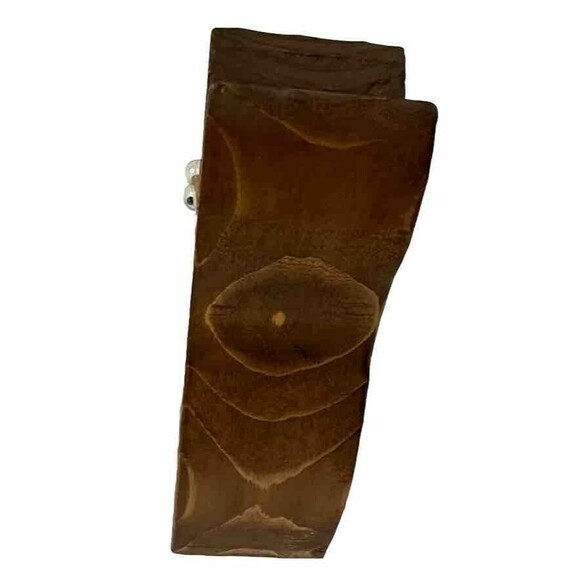 Vintage Set of 3 Hand Crafted Solid Wood Deer Reindeers - 10.5”, 7”, 4.5” Googly - Picture 9 of 9